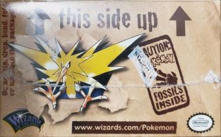 Pokemon Fossil Booster Box Unlimited Factory Enclosed W/ Custom Case 8