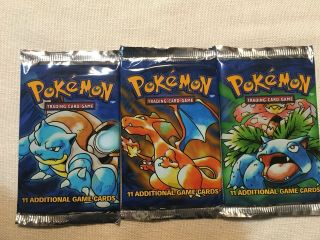 1999 Pokémon Base Set Booster Pack From Green Wing Box Factory