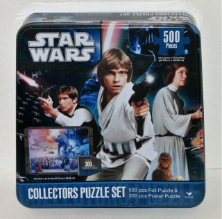 Star Wars Collectors Puzzle Set (500 Piece Foil Puzzle & 300 Piece Poster Puzzle