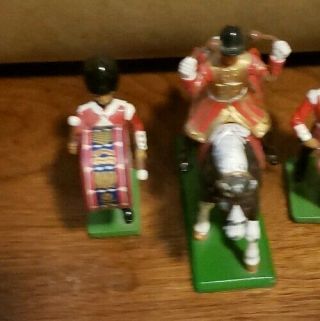 RARE 6 PC W Britain Metal Toy Soldiers Military Band 1990 PLUS HORSES 1989 2