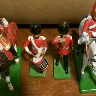 RARE 6 PC W Britain Metal Toy Soldiers Military Band 1990 PLUS HORSES 1989 3