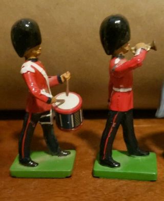 RARE 6 PC W Britain Metal Toy Soldiers Military Band 1990 PLUS HORSES 1989 6