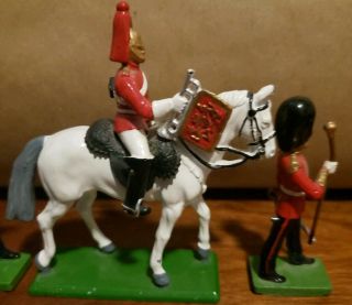 RARE 6 PC W Britain Metal Toy Soldiers Military Band 1990 PLUS HORSES 1989 7