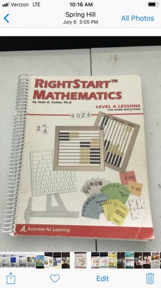 Right Start Math Level A - Math Curriculum
