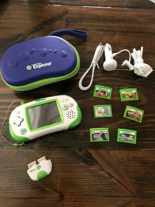 Leapster Explorer With Carrying Case,  Car Charger & 6 Games Star Wars,  Toy Story