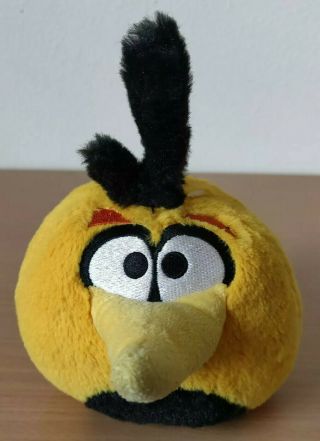 Angry Birds With Sound 5 " Plush Yellow Orange Bubbles Bird Rovio
