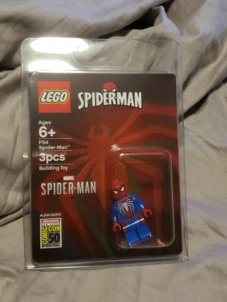 2019 Sdcc San Diego Comic Con Lego Minifigure Spider Man In Package