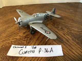 Carousel 1 1:48 Diecast Curtiss P - 36a Hawk Usaac