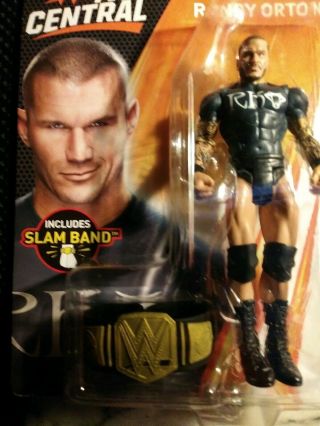 Wwe Wrestling Fan Central Randy Orton Action Figure Includes Slam Band Mattel