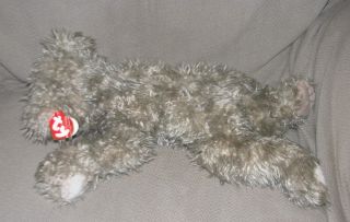 Classic Ty Rags Stuffed Plush Puppy Dog 2000 Beanie Baby 16 " Curly Shaggy Tan