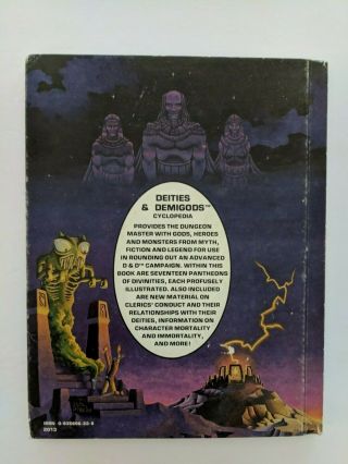 TSR Deities & Demigods Dungeons & Dragons 1980 1st Printing 1st Ed,  144 pages 2