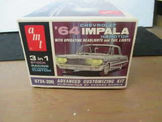 1964 AMT IMPALA CHEVY SS HARDTOP VINTAGE 3 IN 1 MODEL KIT 1/25TH 7