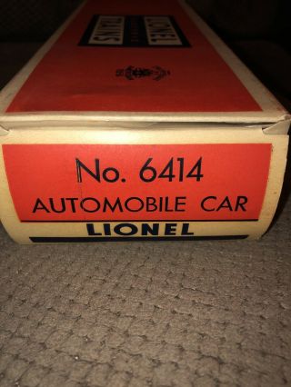 Postwar Lionel 6414 Evans Auto - Loader Car All Orig w/Nice OB & Scarce Sleeves 11