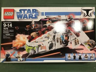 Lego 7676 Star Wars Republic Attack Gunship Starting.  99 Nisb