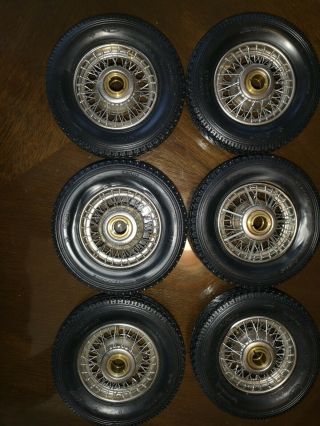 Pocher Mercedes 1:8 Scale Wheels And Tires.  Set Of 6 Assembled.