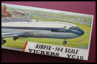 Vintage Airfix Boac Vickers Vc10 1/144 Scale Plastic Model Kit Sk601