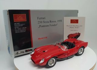 1/18 Cmc Ferrari 1958 250 Testa Rossa Pontoon Fender In Rosso Red.