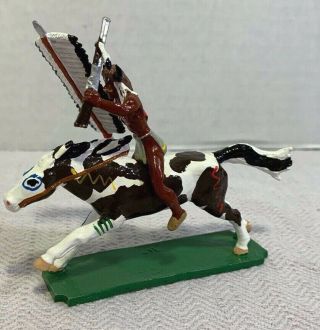 Ron Wall Miniatures - Civil War Mounted Sioux Warrior Feathered Spear & Rifle