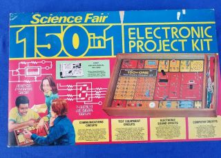 Vintage 1976 Science Fair 150 In 1 Electronic Project Kit 28 - 248
