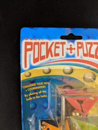 Pocket Puzzles Toy Game Set of 3 in Package Brain Teaser Cube Small 90 ' s Travel 3