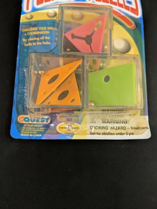 Pocket Puzzles Toy Game Set of 3 in Package Brain Teaser Cube Small 90 ' s Travel 4