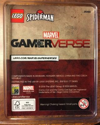 Exclusive LEGO - 2019 SDCC comic con MARVEL PS4 Spiderman Mini - figure. 2
