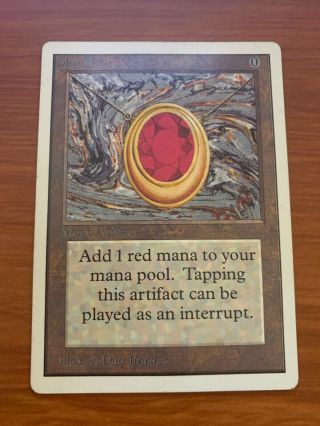 Mox Ruby Unlimited Mtg Power 9 Magic The Gathering