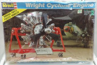 1:12th Scale Revell Wright Cyclone Radial Engine Kit 8881 Fw - Gb