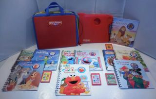 Disney Story Reader System Kids Book Reader Educational With 10 Books & Case