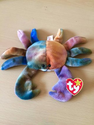1996 Claude The Crab Ty Beanie Baby In