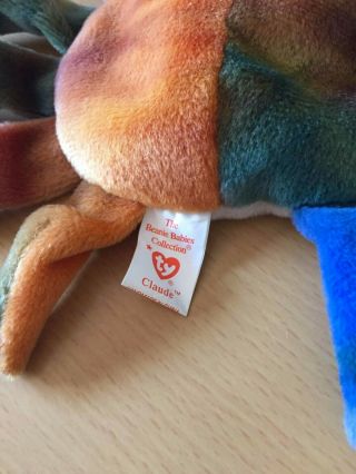 1996 Claude the Crab Ty Beanie Baby in 4