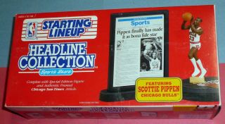 1992 Scottie Pippen Chicago Bulls Headline S/h Starting Lineup Hof