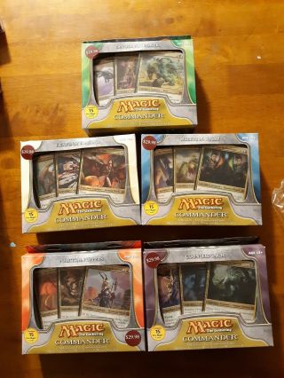 Magic The Gathering Commander 2011 Complete Set All 5