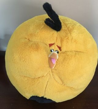 Angry Birds 11” Yellow Inflated Bubble Bird Plush Globe Stuffed Toy Sound
