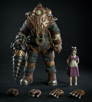 Three A Bioshock Subject Delta & Little Sister 1/6 Scale In Package