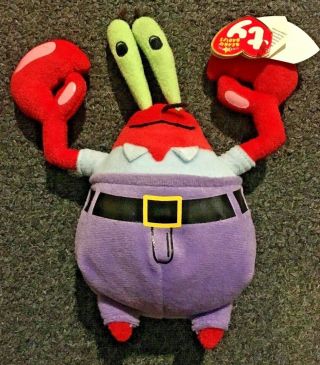 Ty Beanie Baby Mr.  Krabs Crab (spongebob Squarepants) Mwmt