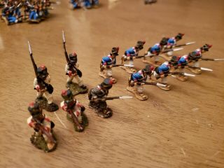 Large 28mm Nicely Painted Mexican Army For Siege Of The Alamo Dixon Metal