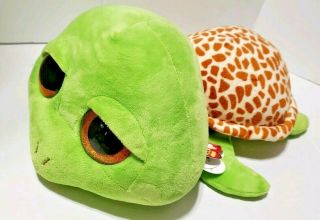 Ty Large Beanie Boos " Zippy " The Turtle W/ Orange Glitter Eyes 17 Inches