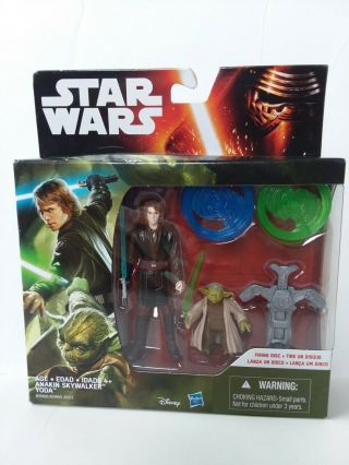 Star Wars Force Awakens Anakin Skywalker Yoda 2015 Action Figure Set Hasbro