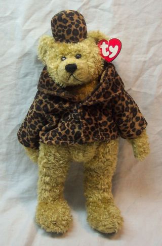 Ty Attic Treasures Isabella Teddy Bear In Leopard Print 13 " Stuffed Animal