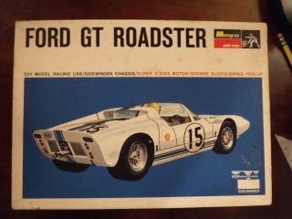 1/24 Scale Monogram Ford Gt Roadster Slot Car With X - 220s Motor & Box