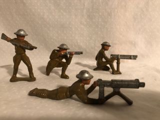 Grey Iron Toy Soldiers Sailors Marines Cast Iron Manoil Lead Figures 1920s