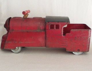 Great Vintage 1930’s MARX Pressed Steel Ride - On 3000 Train Toy - 27 