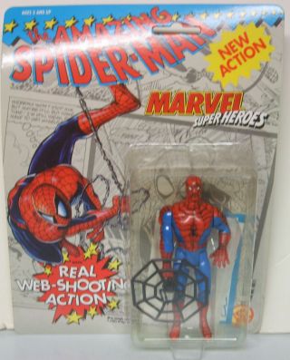 Toy Biz Marvel Superheroes Spider Man W/ Real Web Shooting Action.  1991,  (unopen