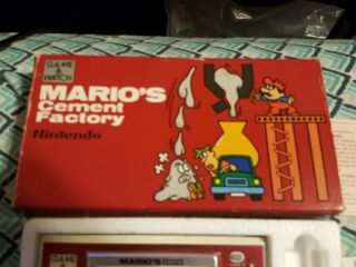 Mario ' s Cement Factory Nintendo Game & Watch Handheld 1983 ML - 102 3