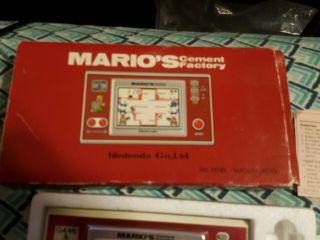 Mario ' s Cement Factory Nintendo Game & Watch Handheld 1983 ML - 102 4