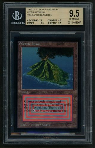Bgs 9.  5 International Edition Volcanic Island Mtg Ie Collectors Kid Icarus