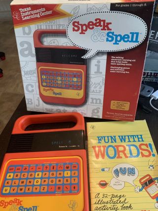 Impeccable Speak And Spell 1980 Texas Instruments And Book Great