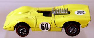 Dte 1973 Hot Wheels Redline 6973 Yellow Enamel Ferrari 312p W/black Interior