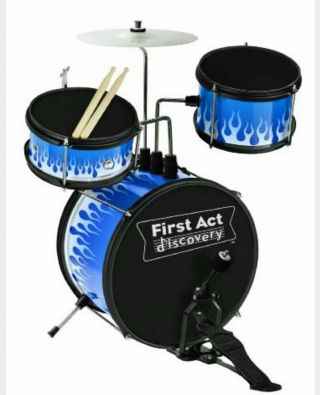 First Act Discovery Drum Set Blue Flames